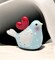 Ceramic Wedding Dove Bell, Wedding Decor, Romantic Decor, Gift for Her